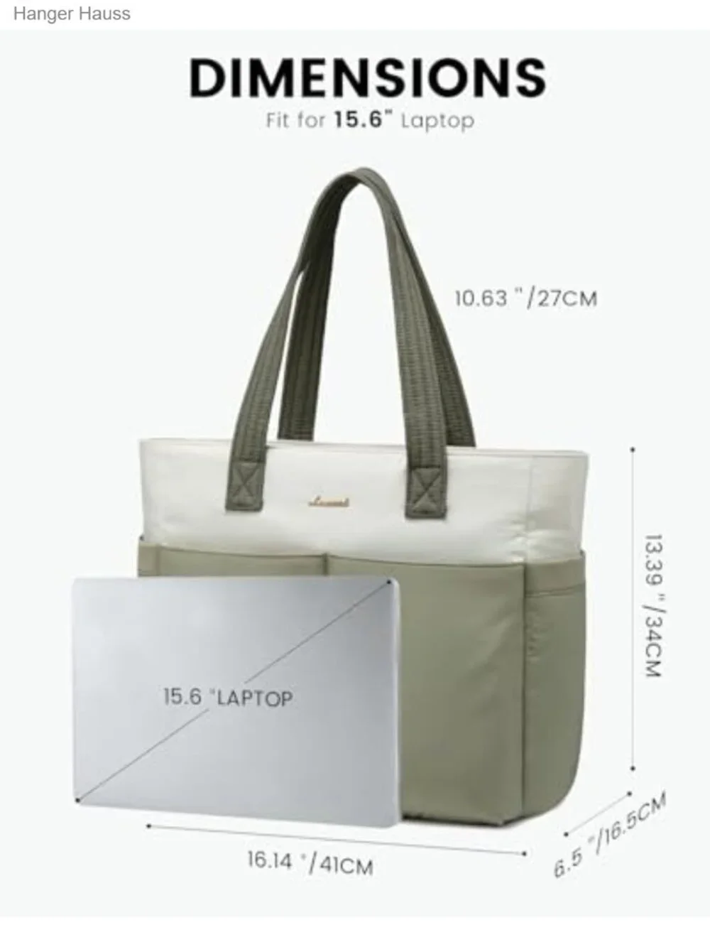 Ultra-Lightweight Puffer Laptop Tote Bag with Pockets, Travel & Work